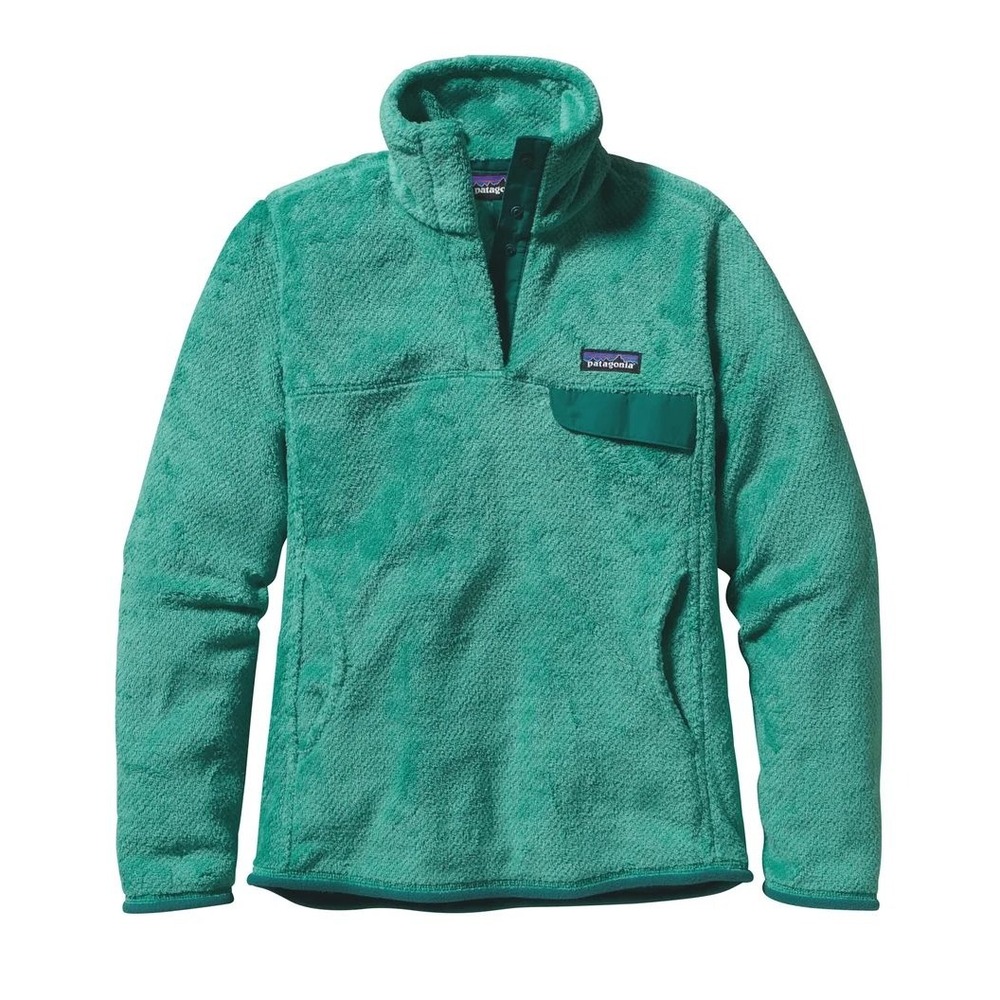 Patagonia Womens Re-Tool Snap-T Fleece Pullover Jacket Teal Small S Excellent